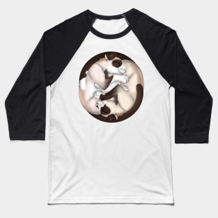 Yin-Yang Cats: Snowshoe Point Baseball T-Shirt